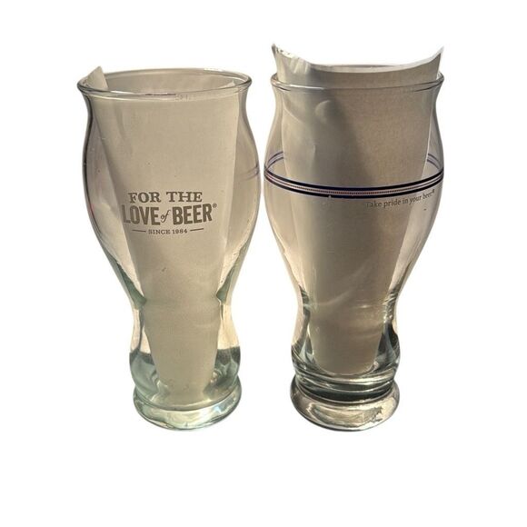 Set Of 2 Samuel Adams For The Love Of Beer Boston Lager Pint Glass - Picture 6 of 6